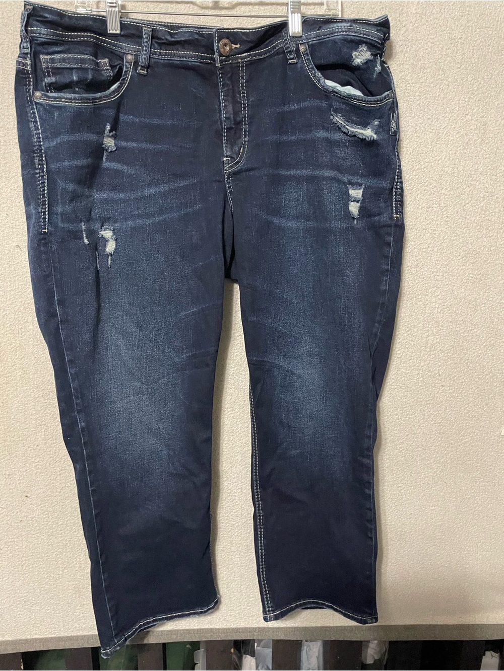 Silver Jeans dark Blue Interior Capri